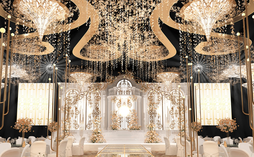 天桥花木兰喜事汇金色大厅效果展示